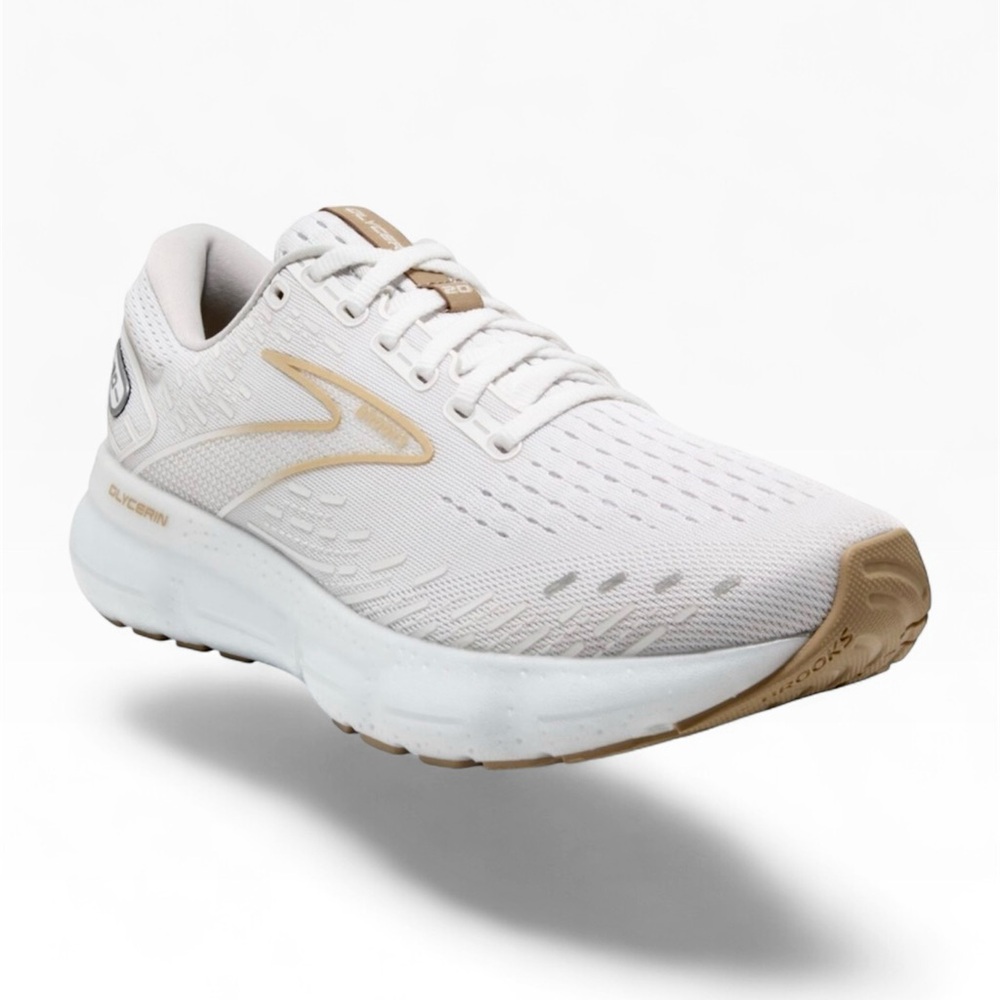 Brooks Women’s Glycerin 20 White/Khaki Size 9
